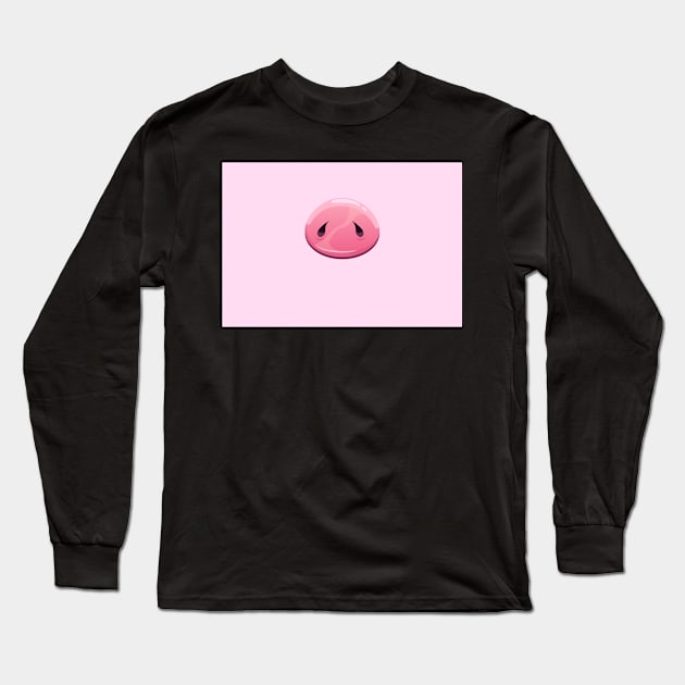 Pig Face Mask Long Sleeve T-Shirt by CreativeFit